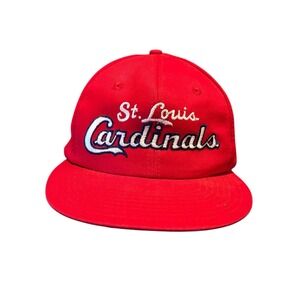 Vintage‎ TWINS St. Louis Cardinals Script Red Snapback Hat NWT
